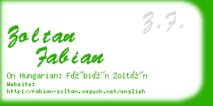 zoltan fabian business card